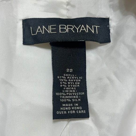 Lane Bryant Blazer Sz 22 Textured Knitted Metallic Threads Embellished Closure - Picture 5 of 7